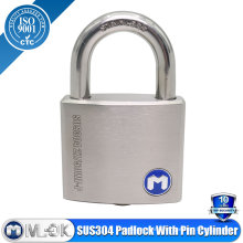 MOK Brand W207P/SS Security OEM Stainless Steel Padlock Replaceable Cylinder